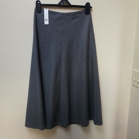 NEW Theory Wool Flannel Midi Skirt - Picture 8 of 8